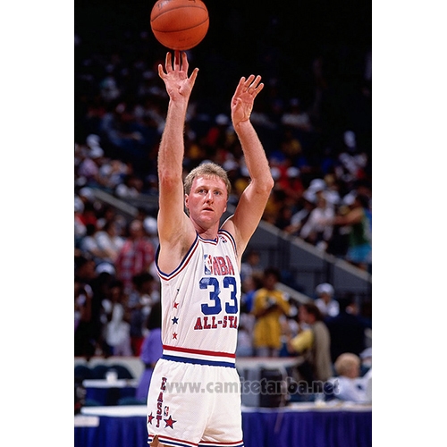 Camiseta All Star 1990 Larry Bird #33 Blanco
